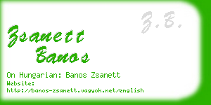 zsanett banos business card